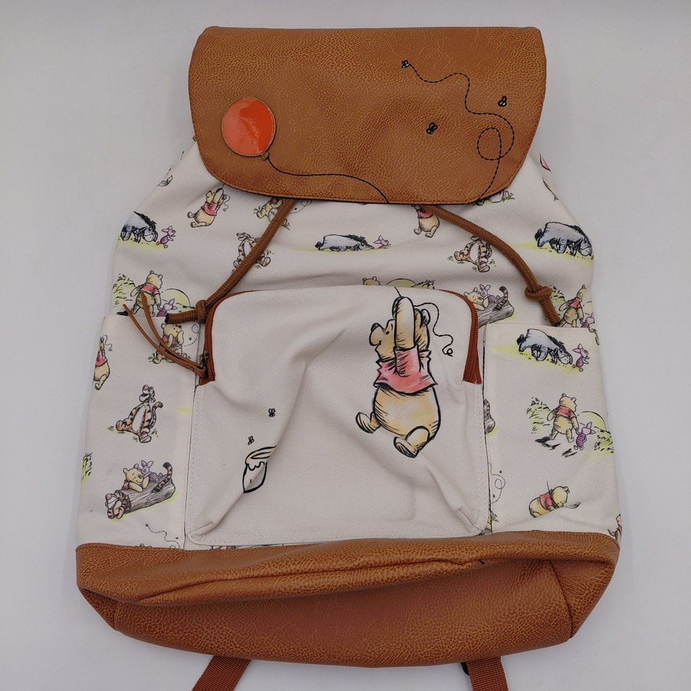 Disney Winnie the Pooh Canvas Backpack Rucksack Slouchy Hot Topic School Balloon